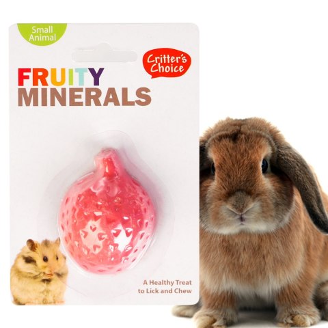 HappyPet Fruity Minerals 30g - kostka wapienna truskawkowa HappyPet Fruity Minerals 30g - kostka wapienna truskawkowa
