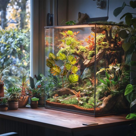 Terrario - Sztuczna Roślina do Terrarium - Monstera Wisząca - 70 cm Terrario - Sztuczna Roślina do Terrarium - Monstera Wisząca - 70 cm