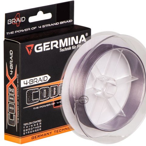 Germina 4-BRAID CODE 0,12mm GRAY - plecionka wędkarska 150m Germina 4-BRAID CODE 0,12mm GRAY - plecionka wędkarska 150m