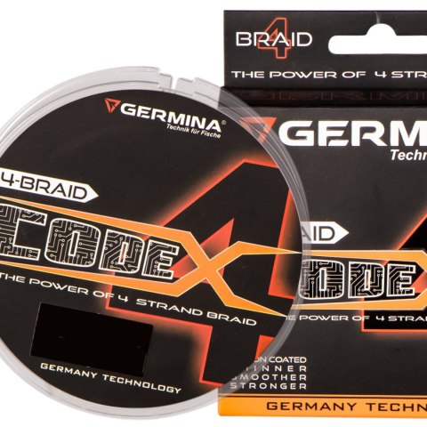 Germina 4-BRAID CODE 0,18mm GRAY - plecionka wędkarska 150m Germina 4-BRAID CODE 0,18mm GRAY - plecionka wędkarska 150m