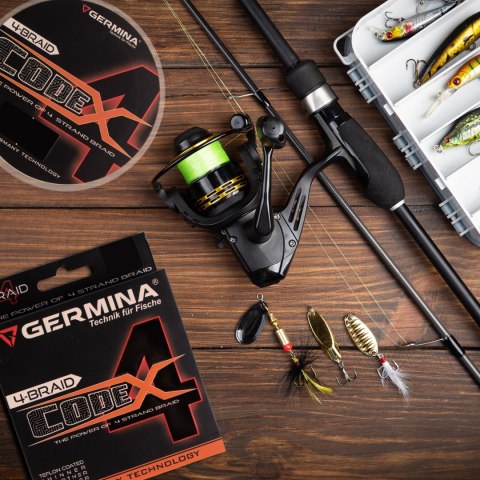 Germina 4-BRAID CODE 0,18mm GRAY - plecionka wędkarska 150m Germina 4-BRAID CODE 0,18mm GRAY - plecionka wędkarska 150m