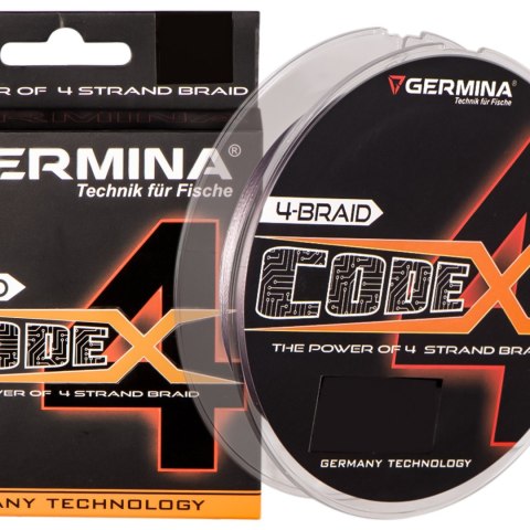 Germina 4-BRAID CODE 0,18mm GRAY - plecionka wędkarska 150m Germina 4-BRAID CODE 0,18mm GRAY - plecionka wędkarska 150m