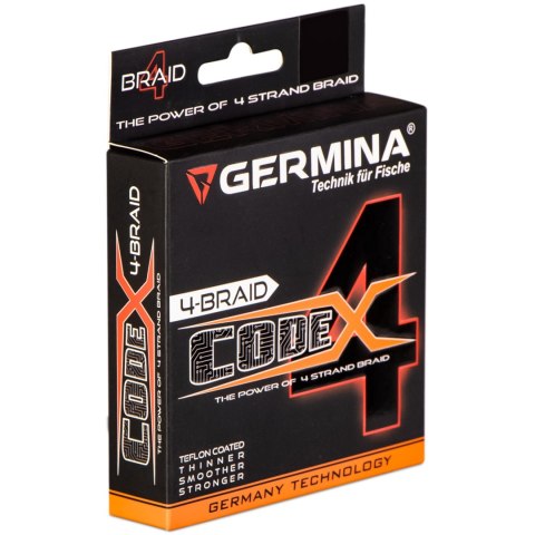 Germina 4-BRAID CODE 0,18mm GREEN - plecionka wędkarska 150m Germina 4-BRAID CODE 0,18mm GREEN - plecionka wędkarska 150m