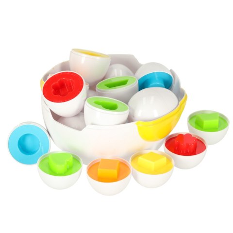 Kik Sp. z o. o. Sp. k. Układanka edukacyjna sorter dopasuj kształty jajka 12 szt. kura Kik Sp. z o. o. Sp. k. Układanka edukacyjna sorter dopasuj kształty jajka 12 szt. kura