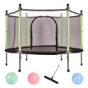 Kik Sp. z o. o. Sp. k. Trampolina do domu ogrodu dla dzieci siatka piłki 140cm 55inch zielona