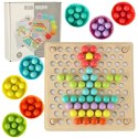 Kik Sp. z o. o. Sp. k. Układanka edukacyjna mozaika z kulek koraliki montessori 77 el.
