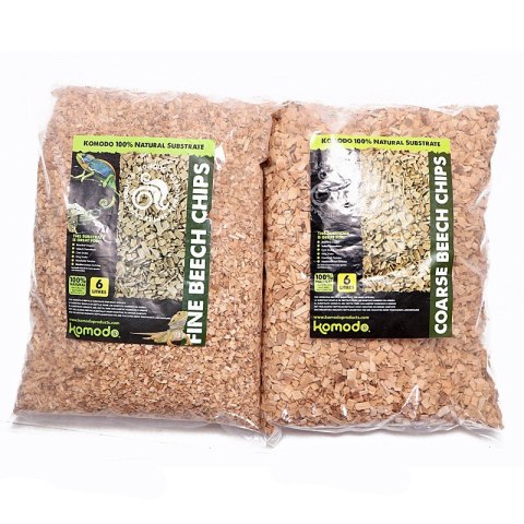 Komodo Fine Beech Chips 6l - zrębki bukowe drobne Komodo Fine Beech Chips 6l - zrębki bukowe drobne