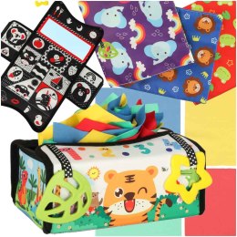 Kik Sp. z o. o. Sp. k. Sorter pudełko z chusteczkami sensoryczne montessori mata 2w1