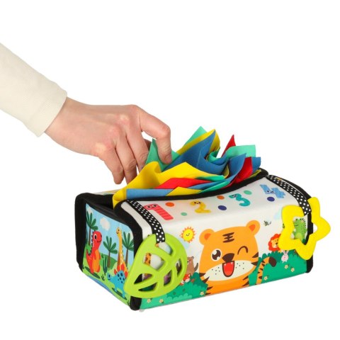 Kik Sp. z o. o. Sp. k. Sorter pudełko z chusteczkami sensoryczne montessori mata 2w1 Kik Sp. z o. o. Sp. k. Sorter pudełko z chusteczkami sensoryczne montessori mata 2w1