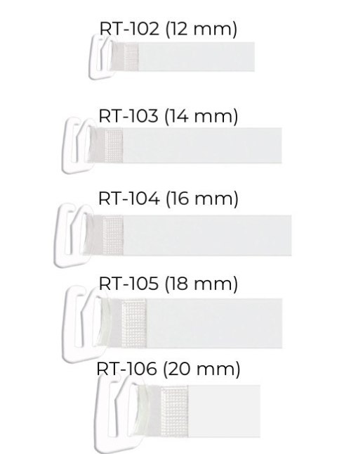 RAMIĄCZKA SILIKONOWE Z METALOWYM ZACZEPEM RT-104 16MM RAMIĄCZKA SILIKONOWE Z METALOWYM ZACZEPEM RT-104 16MM