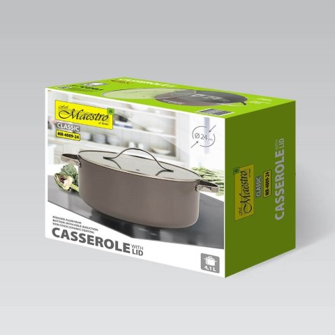 Garnek z pokrywką 24 cm 4,1L MAESTRO MR-4009-24 Maestro Garnek z pokrywką 24 cm 4,1L MAESTRO MR-4009-24 Maestro