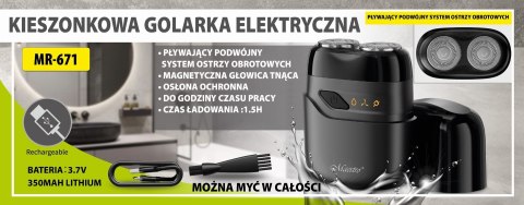 Golarka elektryczna podróżna USB MAESTRO MR-671 Maestro Golarka elektryczna podróżna USB MAESTRO MR-671 Maestro