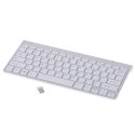 Kik Sp. z o. o. Sp. k. Klawiatura bezprzewodowa bluetooth Smart TV srebrna