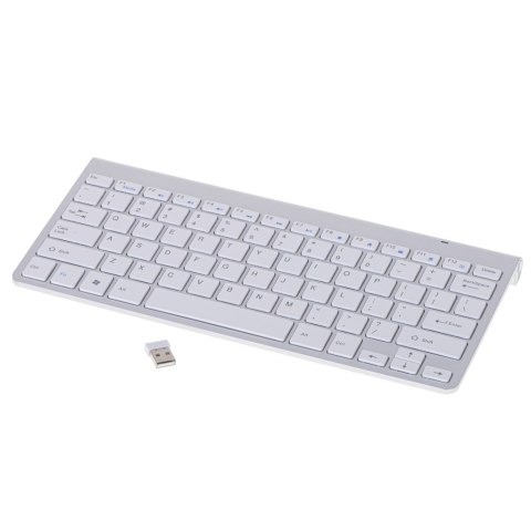 Kik Sp. z o. o. Sp. k. Klawiatura bezprzewodowa bluetooth Smart TV srebrna Kik Sp. z o. o. Sp. k. Klawiatura bezprzewodowa bluetooth Smart TV srebrna