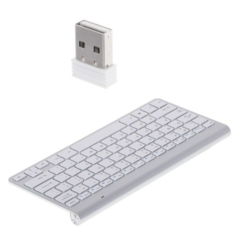 Kik Sp. z o. o. Sp. k. Klawiatura bezprzewodowa bluetooth Smart TV srebrna Kik Sp. z o. o. Sp. k. Klawiatura bezprzewodowa bluetooth Smart TV srebrna