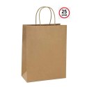 BSTech Torba Papierowa z rączką brązowa 280x140x280 25 szt 120 gsm