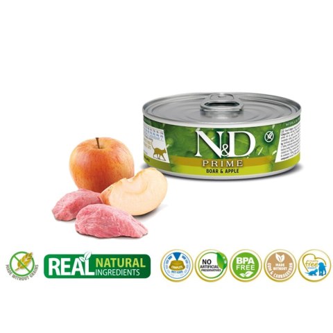 FARMINA N&D Prime Boar & Apple - mokra karma dla kota - 70 g Farmina FARMINA N&D Prime Boar & Apple - mokra karma dla kota - 70 g Farmina