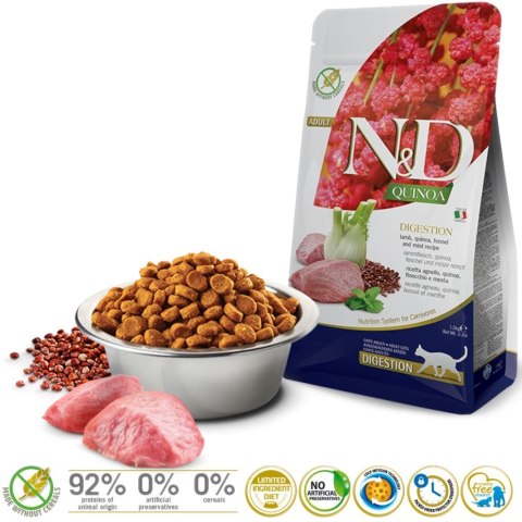 FARMINA N&D Quinoa Digestion - sucha karma dla kota - 1,5kg FARMINA N&D Quinoa Digestion - sucha karma dla kota - 1,5kg