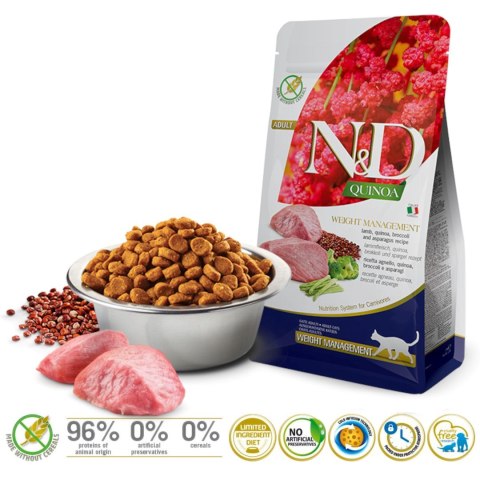FARMINA N&D Quinoa Weight Management Lamb - sucha karma dla kota - 5kg Farmina FARMINA N&D Quinoa Weight Management Lamb - sucha karma dla kota - 5kg Farmina