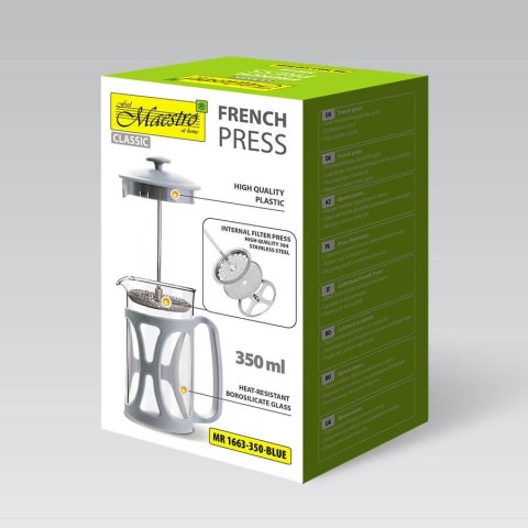 Prasa francuska MAESTRO 350ML MR-1663-350-BLUE Maestro Prasa francuska MAESTRO 350ML MR-1663-350-BLUE Maestro