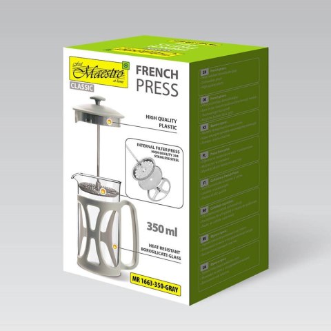 Prasa francuska MAESTRO 350ML MR-1663-350-GRAY Maestro Prasa francuska MAESTRO 350ML MR-1663-350-GRAY Maestro
