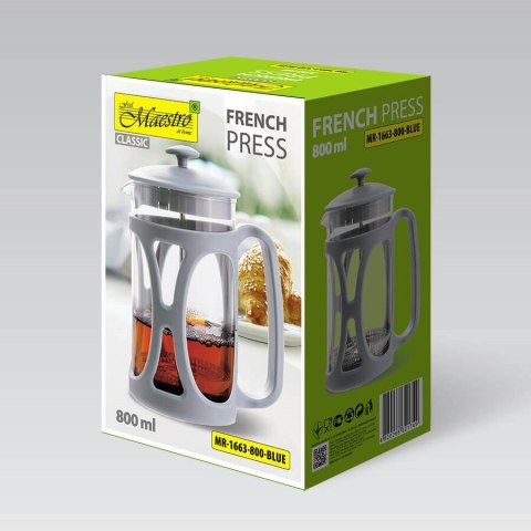 Prasa francuska MAESTRO 800ML MR-1663-800-BLUE Maestro Prasa francuska MAESTRO 800ML MR-1663-800-BLUE Maestro