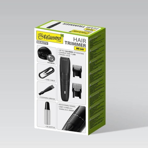 Trymer do włosów USB MAESTRO MR-640 Maestro Trymer do włosów USB MAESTRO MR-640 Maestro