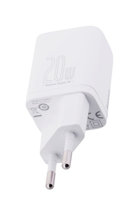 BASEUS ŁADOWARKA SIECIOWA SUPER SI 20W (BIAŁA) Baseus BASEUS ŁADOWARKA SIECIOWA SUPER SI 20W (BIAŁA) Baseus