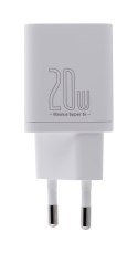 BASEUS ŁADOWARKA SIECIOWA SUPER SI 20W (BIAŁA) Baseus