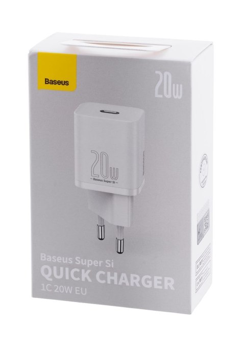 BASEUS ŁADOWARKA SIECIOWA SUPER SI 20W (BIAŁA) Baseus BASEUS ŁADOWARKA SIECIOWA SUPER SI 20W (BIAŁA) Baseus