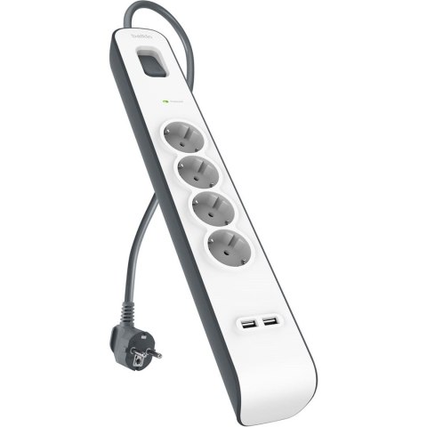 BELKIN LISTWA ZASIL. 525J, 4X SCHUKO, 2X USB-A, 2M Belkin BELKIN LISTWA ZASIL. 525J, 4X SCHUKO, 2X USB-A, 2M Belkin