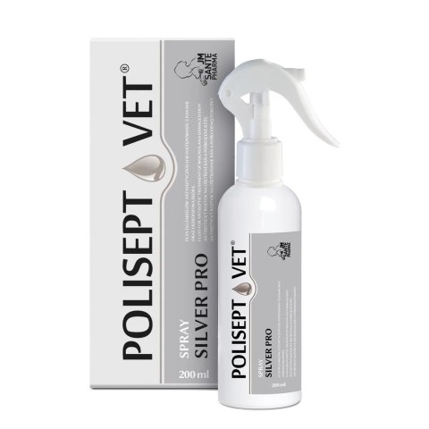 JM SANTE POLISEPT VET SPRAY PRO SILVER do pielęgnacji ran 200ml JM Sante JM SANTE POLISEPT VET SPRAY PRO SILVER do pielęgnacji ran 200ml JM Sante
