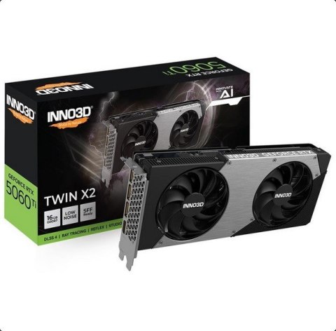 Karta graficzna INNO3D RTX 5060 Ti Twin X2 16GB INNO3D Karta graficzna INNO3D RTX 5060 Ti Twin X2 16GB INNO3D