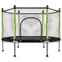 Trampolina do domu ogrodu dla dzieci siatka piłki 140cm 55inch zielona