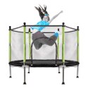 Trampolina do domu ogrodu dla dzieci siatka piłki 140cm 55inch zielona