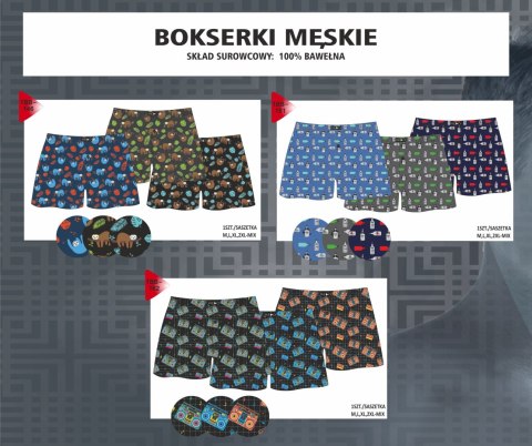 BOKSERKI BAWEŁNIANE SASZETKA 1BB-146 BOKSERKI BAWEŁNIANE SASZETKA 1BB-146