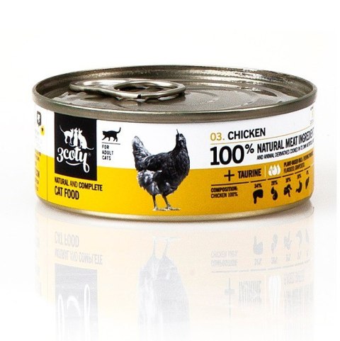 3Coty CHICKEN for Adult cats 80g 3coty