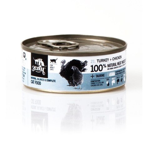 3Coty TURKEY + CHICKEN for Adult cats 80g 3coty