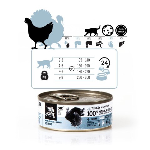 3Coty TURKEY + CHICKEN for Adult cats 80g 3coty