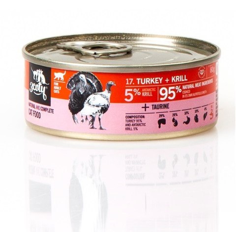 3Coty TURKEY + KRILL for Adult cats 80g 3coty