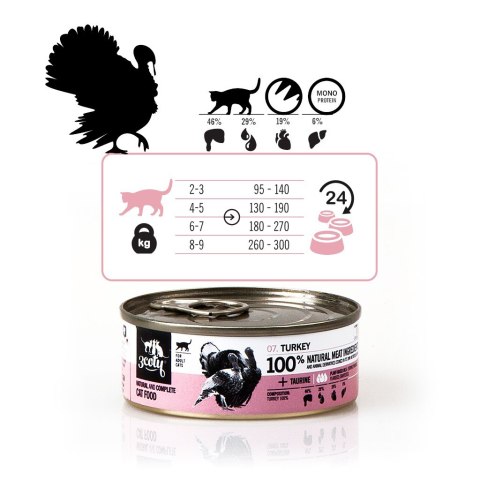 3Coty TURKEY for Adult cats 80g 3coty