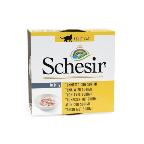 SCHESIR dla kotów Adult w Galarecie Tuńczyk z Surimi 85g Schesir