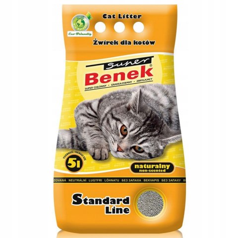 CERTECH Super Benek Standard Naturalny - żwirek dla kota zbrylający 5 l Super Benek