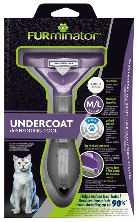 FURminator - furminator dla kotów krótkowłosych - M/L FURminator