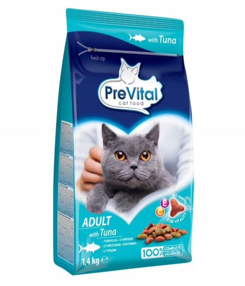 PREVITAL tuńczyk karma sucha dla kotów 1,4kg PREVITAL