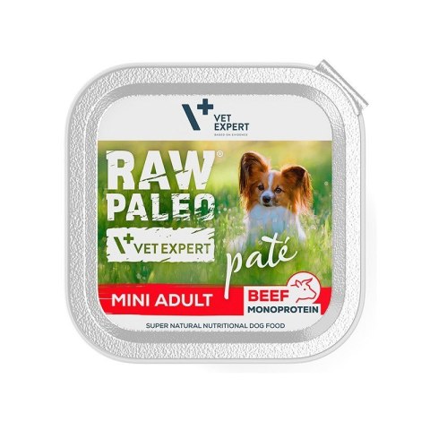 VetExpert Raw Paleo Wołowina Pate Mini Adult alu tray 150g VetExpert