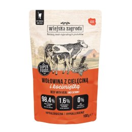 Wiejska Zagroda Karma mokra dla kota Wołowina z cielęciną i kocimiętką (dorosły) 100g (12 szt/op) Wiejska zagroda