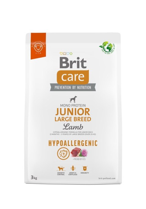 BRIT Care Hypoallergenic Junior Large Breed Lamb - sucha karma dla psa - 3 kg Brit