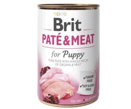 BRIT PATÉ & MEAT kurczak - mokra karma dla szczeniąt - puszka - 400 g Brit