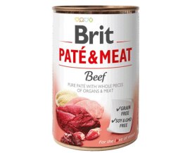 BRIT PATÉ & MEAT z wołowiną - mokra karma dla psa - puszka - 400 g Brit